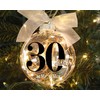 30th Wedding Anniversary Lighted Christmas Ornament with Timer, 30 Years