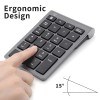 LIANGSTAR Number Pad, Wireless Numeric Keypad 22 Keys Portable Keyboard