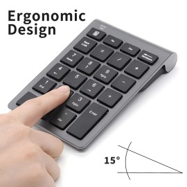 LIANGSTAR Number Pad, Wireless Numeric Keypad 22 Keys Portable Keyboard Exten...
