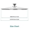 13 In Glass Lid for Frying Pan, Tempered Replacement Cover