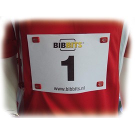 It's Running BibBits Magnetic Race Number Holder Runner Red