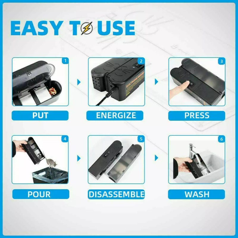 Phomemo Mouse Trap Control Electronic Rat Trap 7000 High Voltage