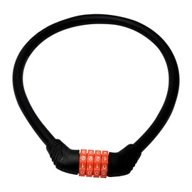 Trimming Shop 4 Digit Combination Cable Lock, 1m/3.2ft Combination Push Lock, Heavy Duty, Strong Security Steel Resettable Cable Lock for Bikes, Bicycle, Cycles, Mountain Bike, E-Bike