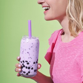 YULU FOODS Taro Milk Tea 2.2 Lb (1 Count), Powdered Instant Milk Tea Drink Mix, Serve Hot or Cold, Makes Blended Frappe Drinks