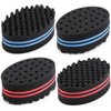 4 Pcs Small Holes Hair Twist Sponge, Barber Curl Sponge