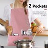 NLUS 2 Pack Kitchen Cooking Aprons, Adjustable Bib Soft Chef