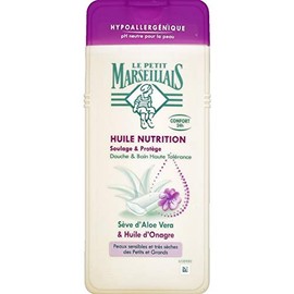 Aloe Vera and Orange Oil Soap Free Hypoallergenic Sensitive Gentle Micellar Shower Gel French Le Petit Marseillais 650ml Body Wash