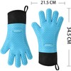 Loveuing Kitchen Oven Gloves - Dual-Layer Heat Resistant Grilling Gloves,