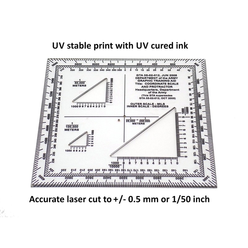 MTT PL - Protractor & Coordinate Scale US DOD GTA