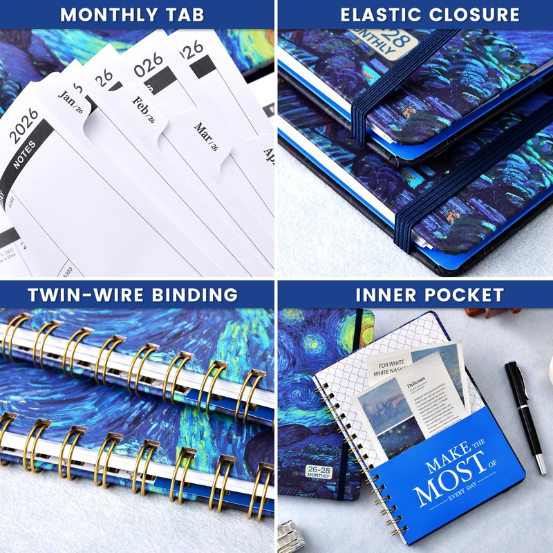 2026-2028 Monthly Planner - 3 Year Planner/Calendar 2026-2028, JAN 2026