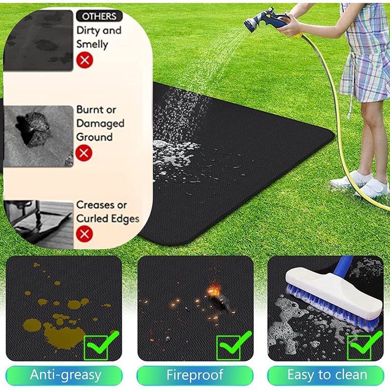UBeesize Large 65 x 48 inches Under Grill Mat for