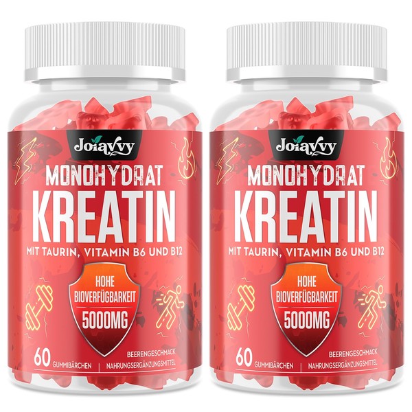 Joiavvy Joiavvy Creatin Monohydrat 5000mg Pro Portion, Gummib?rchen fr M?nner