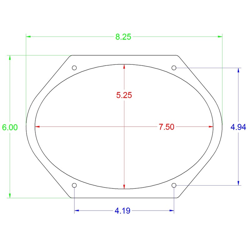5x7" / 6x8" Speaker Spacers Depth Extender Extending Rings -