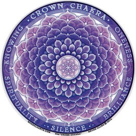 Crown Chakra - Window Sticker/Decal - Circular 4.5" Translucent