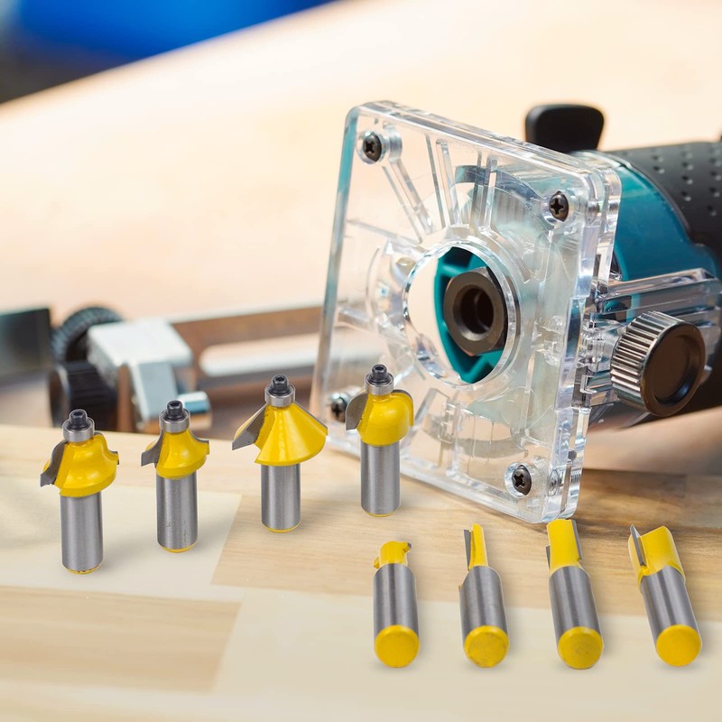 Router Bits Set 1/2 Inch Shank - BAIDETS 12 Pieces