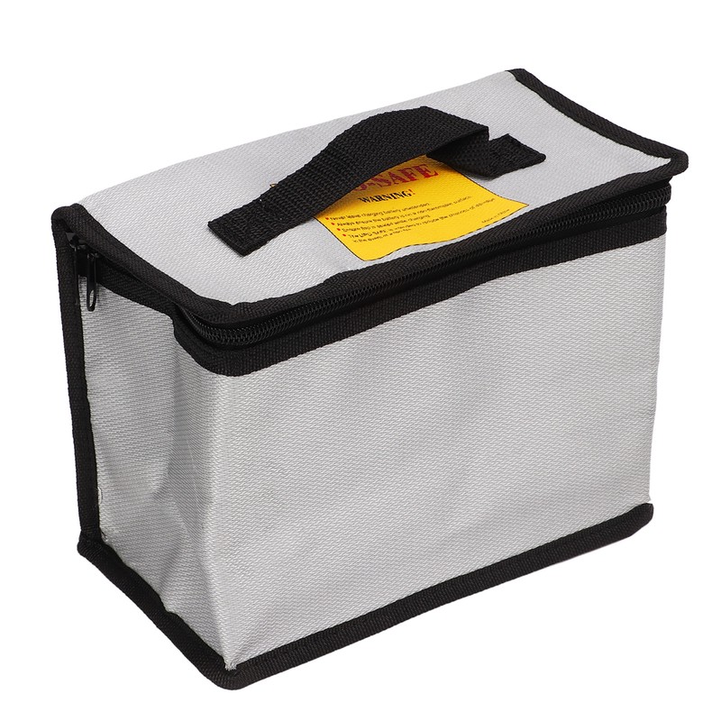 3PCS Lithium Battery Bag with Zipper Portable Fireproof Explosionproof Battery