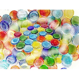 Camel Toys Counter (aurora) Glass Counter, Made in Japan, Made in Japan, "Aurora Color Hajiki, Approx. φ0.7 - 0.7 inches (1.7 - 1.9 cm), 1 Bag (100 Pieces)"