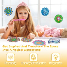 Art and Craft for Kids Aged 6-9: Birthday Presents for 7 8 Year Old Kids Art Craft Kits, 6 7 8 9 Year Old Boys Girls Gift Ideas Mandalas Window Diamond stickers Art (multicolored)