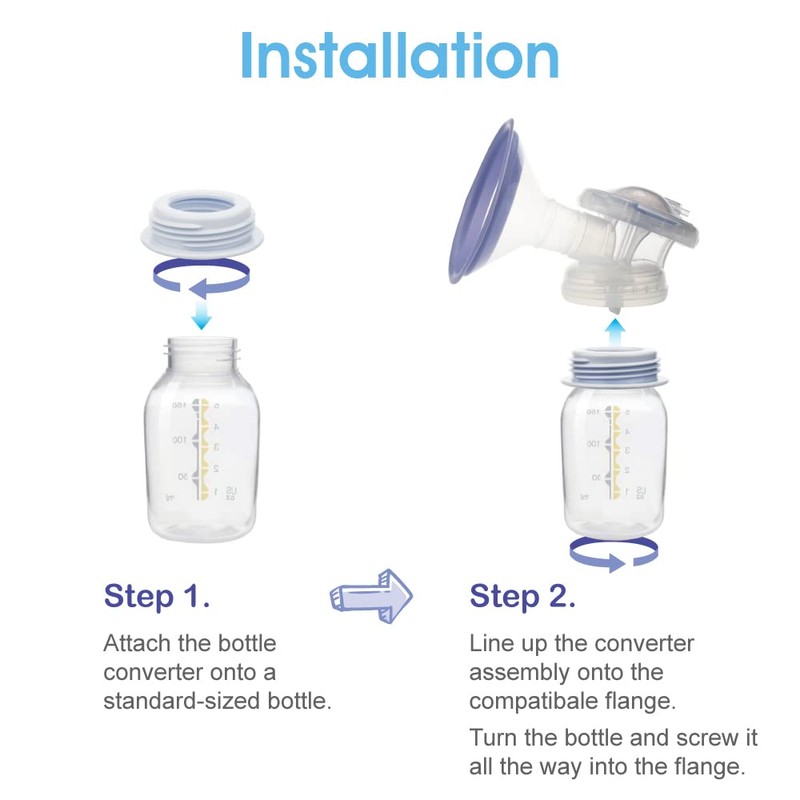 Maymom - Cambiador de rosca para botella Lansinoh (4 unidades)