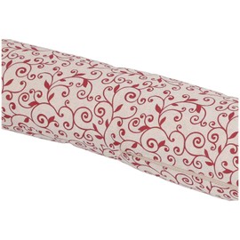 Casatessile Draught Excluder 110 cm Long. Padded and Removable Cover Riccio Cotton Draught Excluder - Rosso