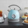 West Bend Retro-Style Stainless Steel Electric Kettle, Blue