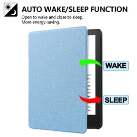 TOKILO Case for 7 Inch Paper-White (12th Generation - 2024) and Colorsoft Signature Edition 2024, Ultra Thin Lightweight Protective Case with Auto Sleep/Wake (A1 Sky Blue)