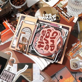 Aesthetic Vintage Sticker Set - 200 Piece Journal Scrapbooking Accessories, Ideal for DIY Collages, Bullet Journal, Kindle Cases, Laptop and More!