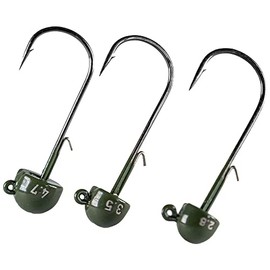 LMAB Tungsten Ned Rig Jig Heads Lead Free Jig Head Jig Head for Rubber Fish & Rubber Bait on Finesse Rig Ultra Light Set for Bass Fishing & Zander Fishing (Hook Size 1/0, 2.8 grams)
