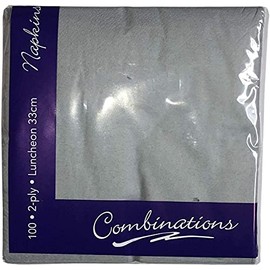 Combinations Grey Napkins 2ply 100 Pieces For Parties/Events/Dinners/Home
