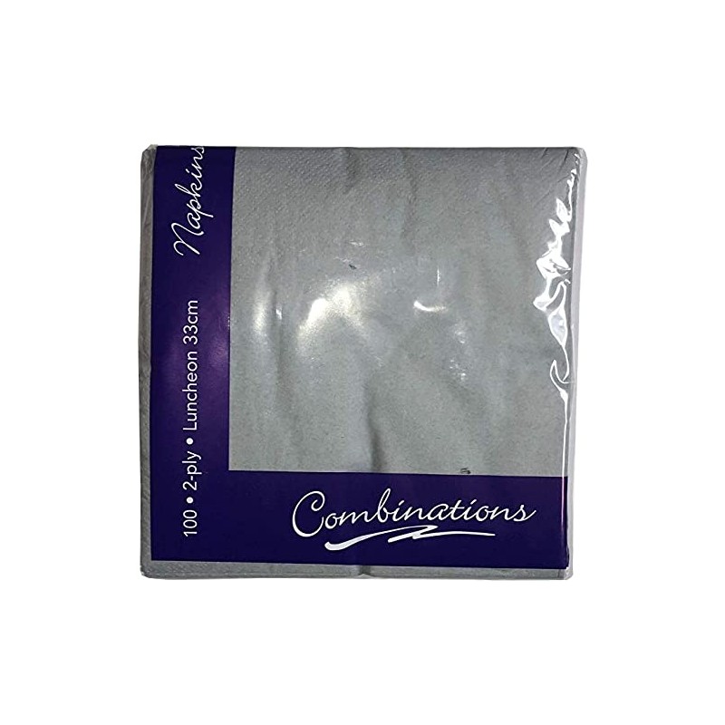 Combinations Grey Napkins 2ply 100 Pieces For Parties/Events/Dinners/Home