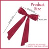 Wine Red Hair Bows Ribbon for Women Girls Gift 4Pcs