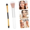 ORFOFE Double-ended Makeup Brush Highlighter Eye Shadow Easy to Clean