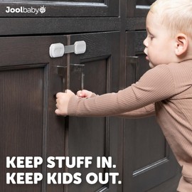 Child Safety Strap Locks (8 Pack) Baby Proof Cabinets, Drawers, Fridge, Toilet & Trash Cans – 3M Adhesive Childproof Locks – Jool Baby