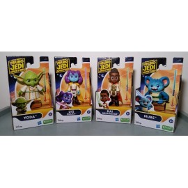 Hasbro Young Jedi Adventures Action Figures Yoda, Kai, Nubs & Lys, Lot of 4, NEW