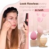 KREEBA Heart-Shaped Makeup Sponge Set – 3 Sponges + Eggshell