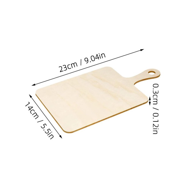 Operitacx 5Pcs Mini Rectangular Wooden Charcuterie Boards with Handle, DIY