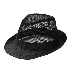 Mesh Straw Hat, Men's, Summer Hat, Panama Hat, UV Protection, UV Protection, Men's Hat, Wide Brim, Sun Hat, Gentlemen's Hat, Lightweight, Breathable, Thin Hat, Cool, Mesh Cap, Solid, Fashionable,