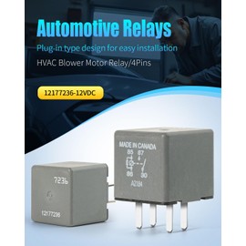 12177236 12VDC 7236 Relay 40A 4Pin 1 Form A Quick Connect Automotive Relays SPST General Motors Relay
