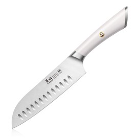 Cangshan ELBERT Series German Steel Forged 7" Santoku Knife (White)