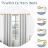 TVWOO Gold Decorative Crystal Curtain Rods 2 Pack:18-45" Heavy Duty
