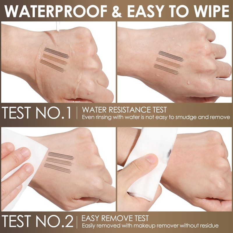 FOCALLURE FLUFFMAX TINTED Liquid Eyebrow Pen, Eyebrow Microblading Pen with