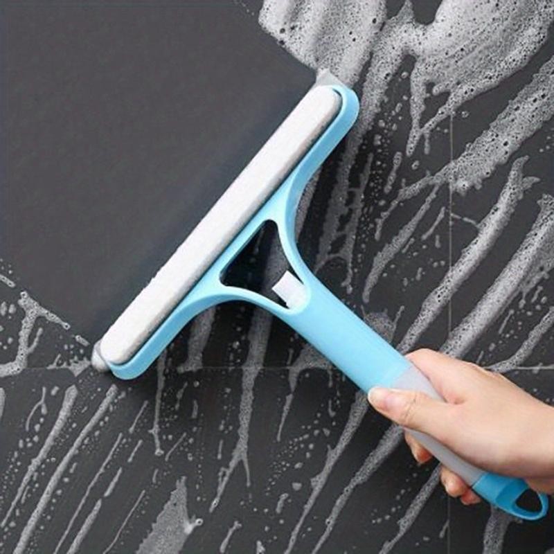 Multi-function Mirror and Window Squeegee with Built-in Spray Bottle -