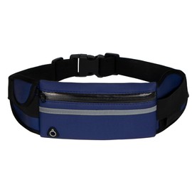 Running Belt Waist Packs,Workout Fanny Pack,Ultra Light Bounce Free Waist Pouch Fitness Workout Belt Sport Waist Pack for Women Men,Adjustable Waistband Bag for All Kinds of Phone (Navy blue)