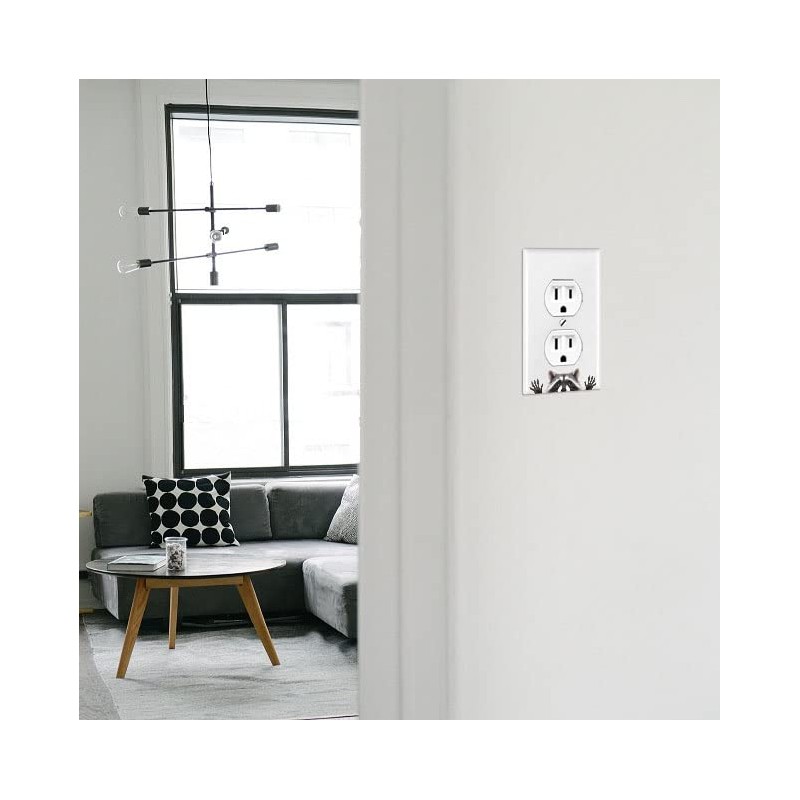 WIRESTER Duplex Outlet Cover Wall Plate/Switch Plate - Racoon Hands