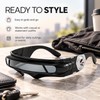 Polarized Shield Sunglasses for Outdoor Wear – Futuristic Rectangle Black