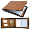 Antner Zippered 7 Ring Business Checkbook Binder Portfolio for 3-on-a-Page