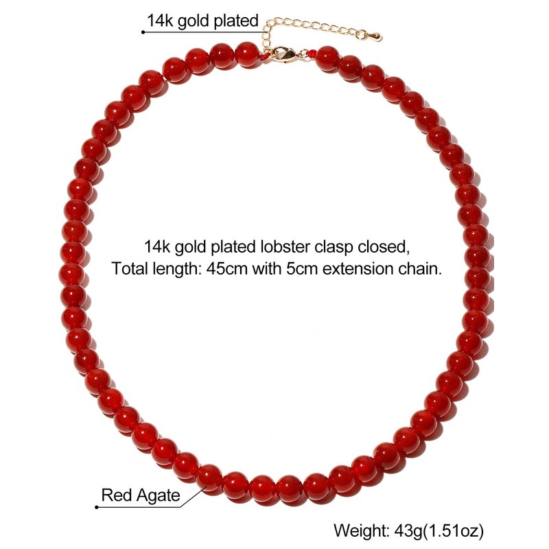 Lightock Simple Adjustable Necklaces for Women and Men Protection 8mm