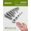 M4 M5 M6 M8 M10 Screws Set, 156 Pieces Stainless