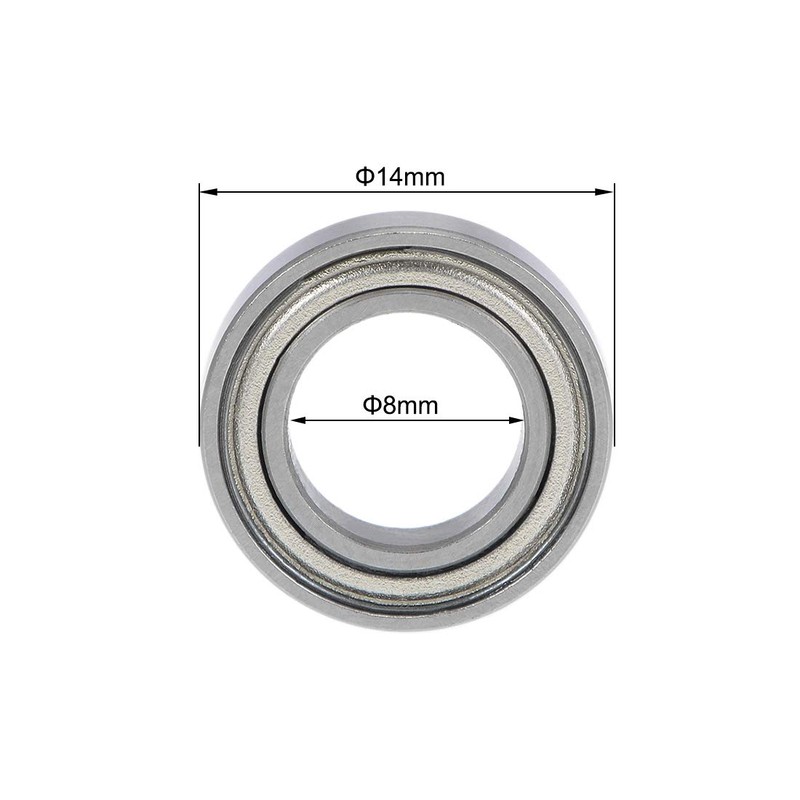 sourcing map Pack of 5 Deep Groove Ball Bearings MR148ZZ
