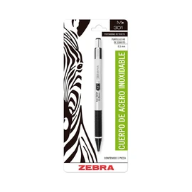 Zebra Portaminas De Acero Inoxidable M-301 Punto Fino (0.5 mm) Blíster 1 Pieza Color Negro.
